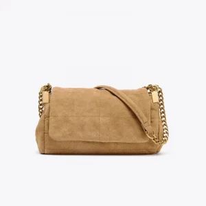 SUEDE SHOULDER BAG, Women's New Fashion Handbags, Luxury Design Top Handle Underarm Bag, Small Baguette Bag with Crossbody Strap