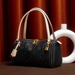 Fashion Classic Women's Boston Bag Autumn Winter New Collection 2025 Letter Design Shoulder Bag Texture Shoulder Bag